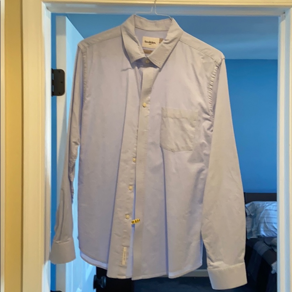 Good fellow and co blue large button down shirt